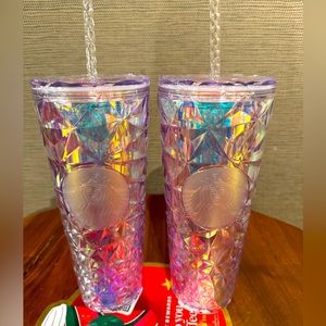 2023 New Iridescent Winter White Venti Cold Cup